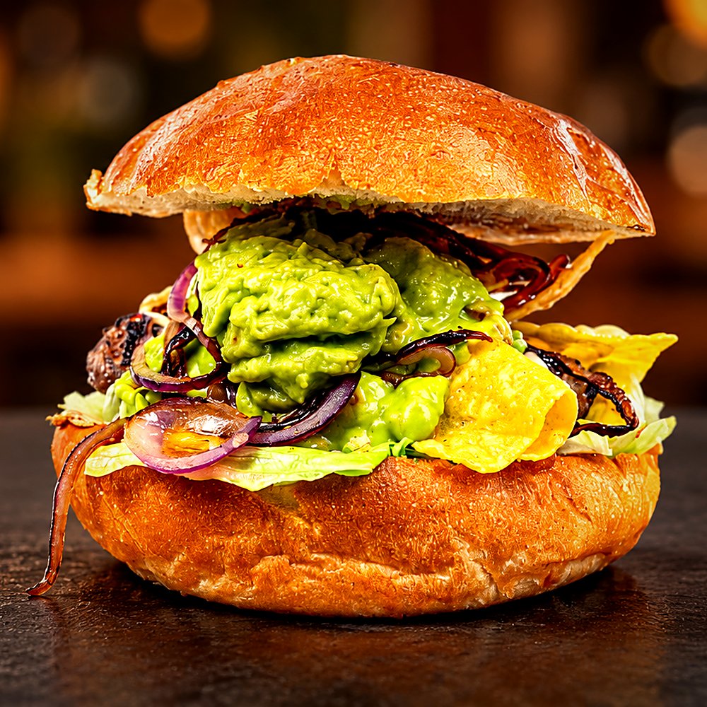 Guacamole Nacho Burger